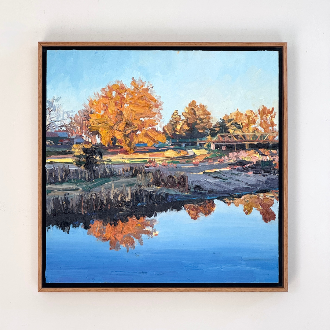 James Lyle - Late Low Light Over the Macquarie, Early Winter, Denison Bridge