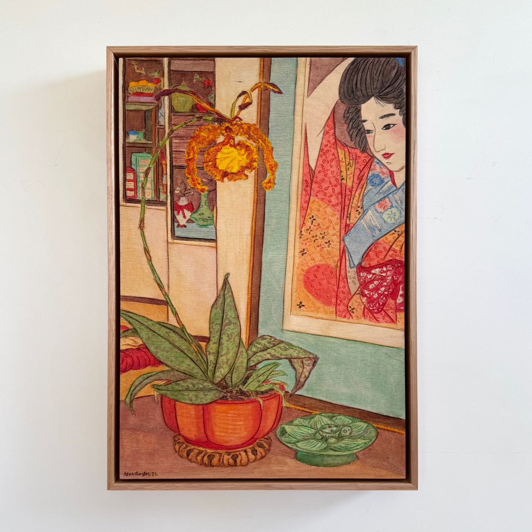 Kean Onn See - Gazing at the Butterfly (Butterfly Orchid and Shinsui Itō)